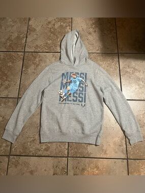 Messi Grey Graphic Hoodie - Fans Collection